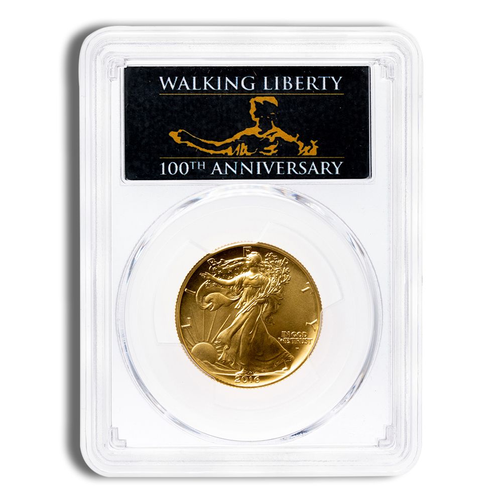 2016-W 1/2 Oz Gold Walking Liberty Centennial - PCGS SP70