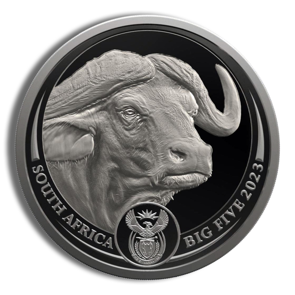 2023 1 Oz Platinum South Africa Big 5 Buffalo Proof - BU (with Box and COA)