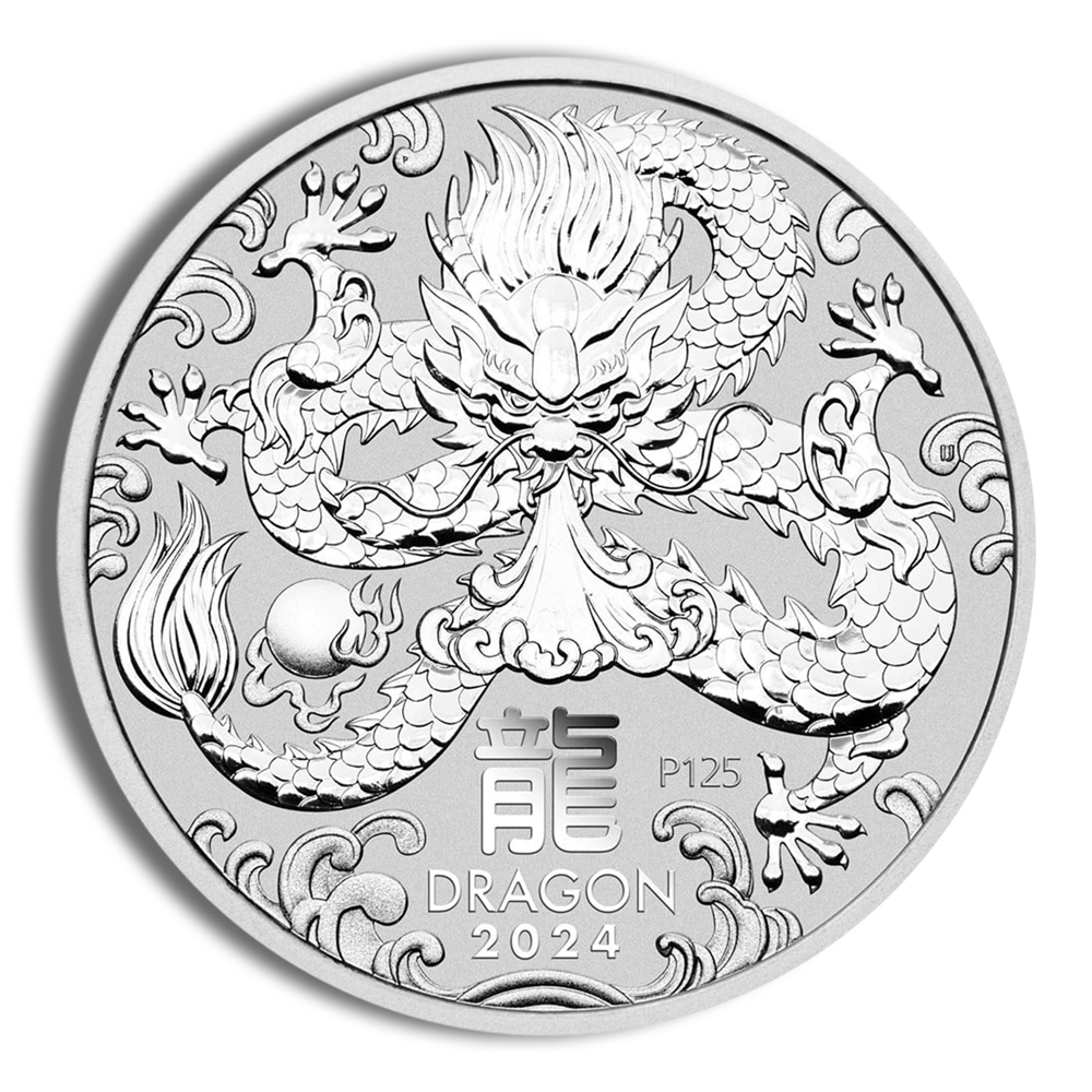 2024 1 Oz Australia Silver Lunar Dragon (Series III) - BU