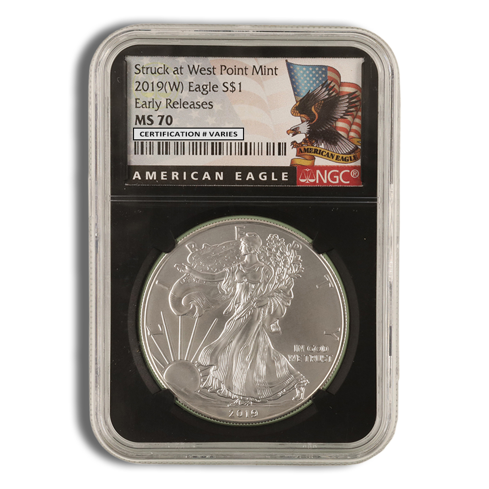 2019 Silver American Eagle - NGC MS70 (Early Releases)