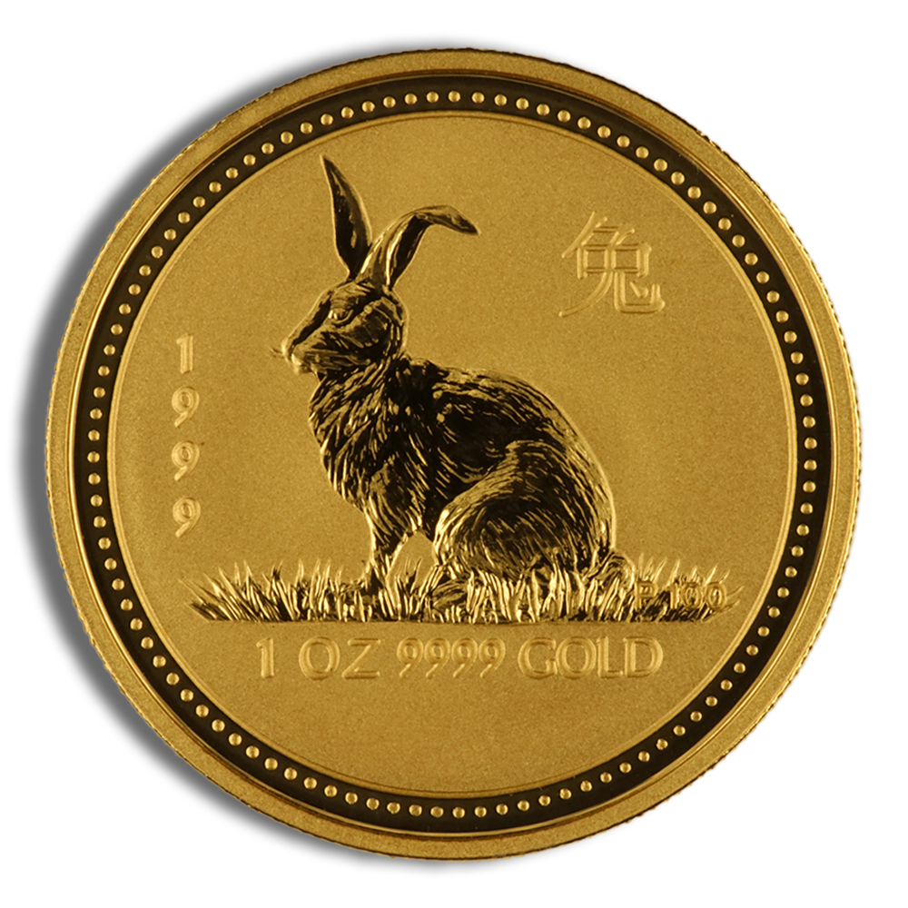 1999 1 Oz Australia Gold Lunar Rabbit (Series I) - BU