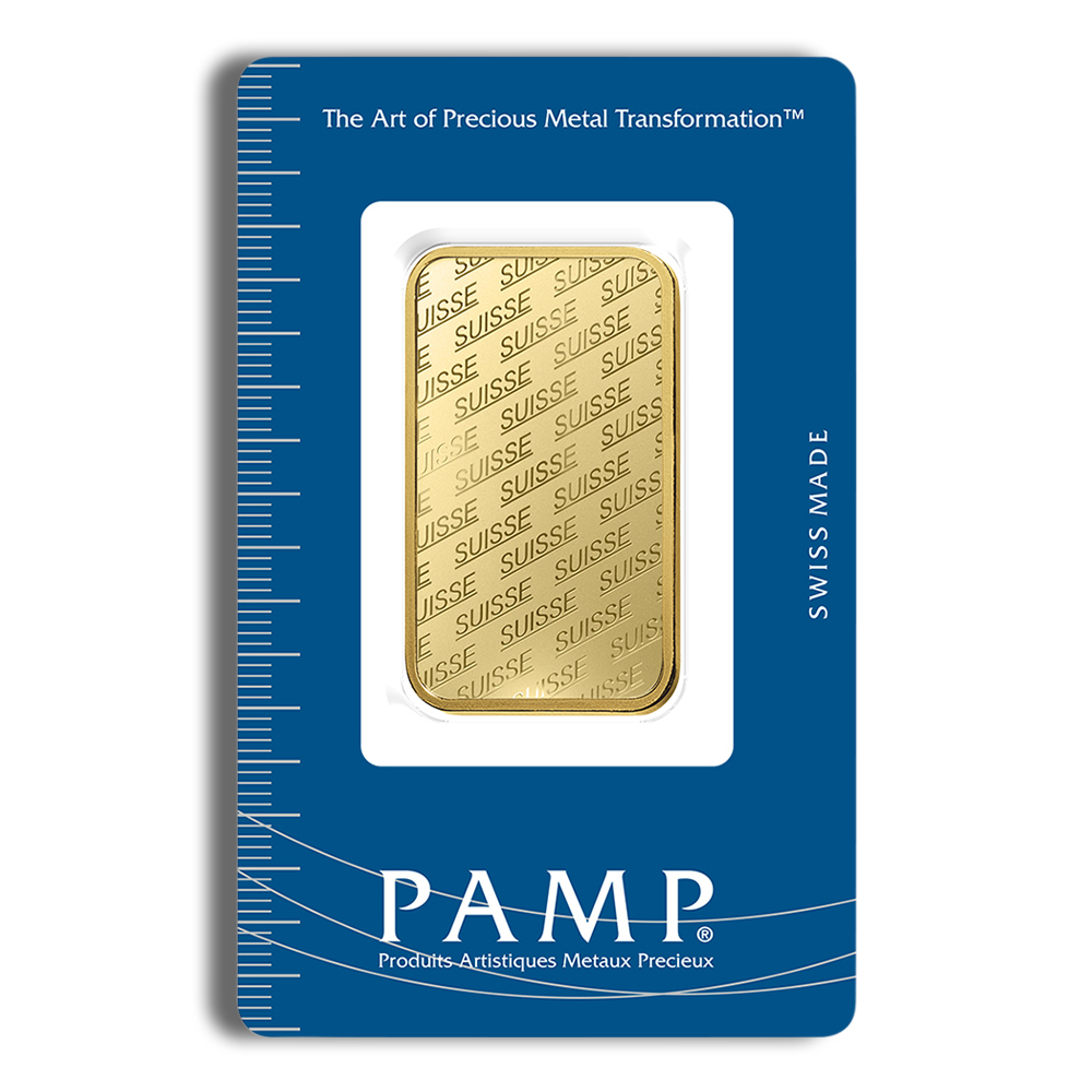 1 Oz Gold Bar - PAMP Suisse (In Assay Card)