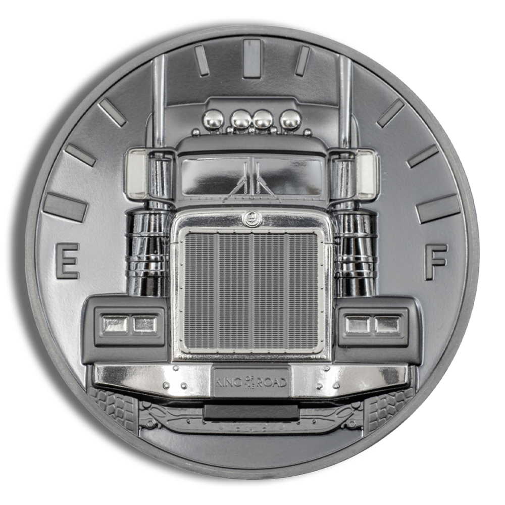 2022 2 Oz Cook Islands $10 Silver Truck - BU (with Box and COA)