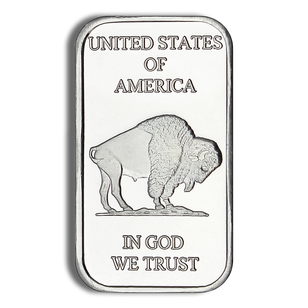 1 Oz Silver Bar - Buffalo Design