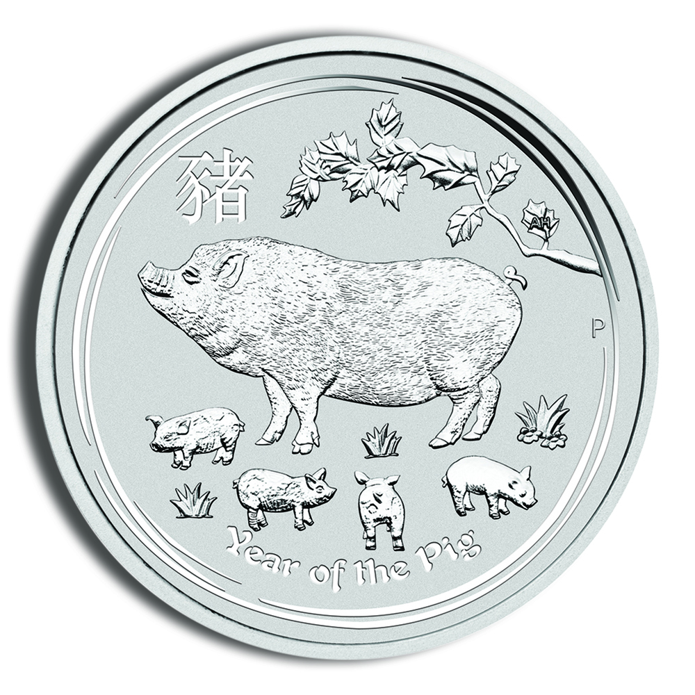 2019 1 Oz Australia Silver Lunar Pig (Series II) - BU