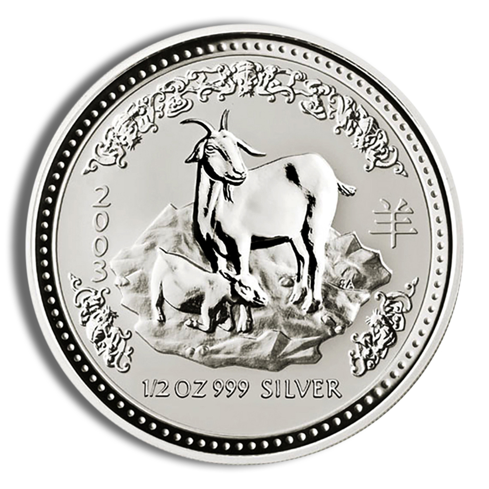 2003 1/2 Oz Australia Silver Lunar Goat (Series I) - BU