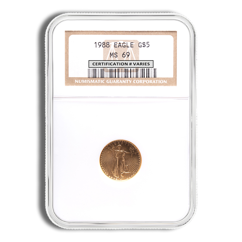 1988 1/10 Oz Gold American Eagle - NGC MS69