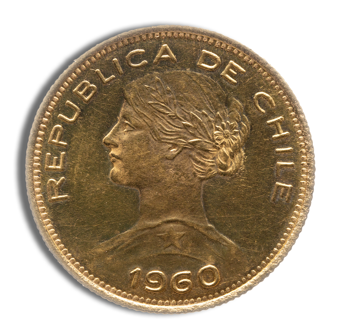 Chile 100 Peso Gold Coin - XF+ (Random Year)