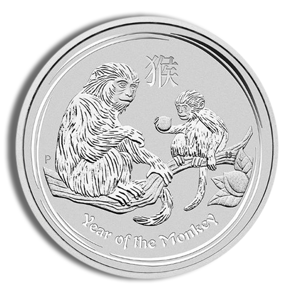 2016 1 Kilo Australia Silver Lunar Monkey (Series II) - BU