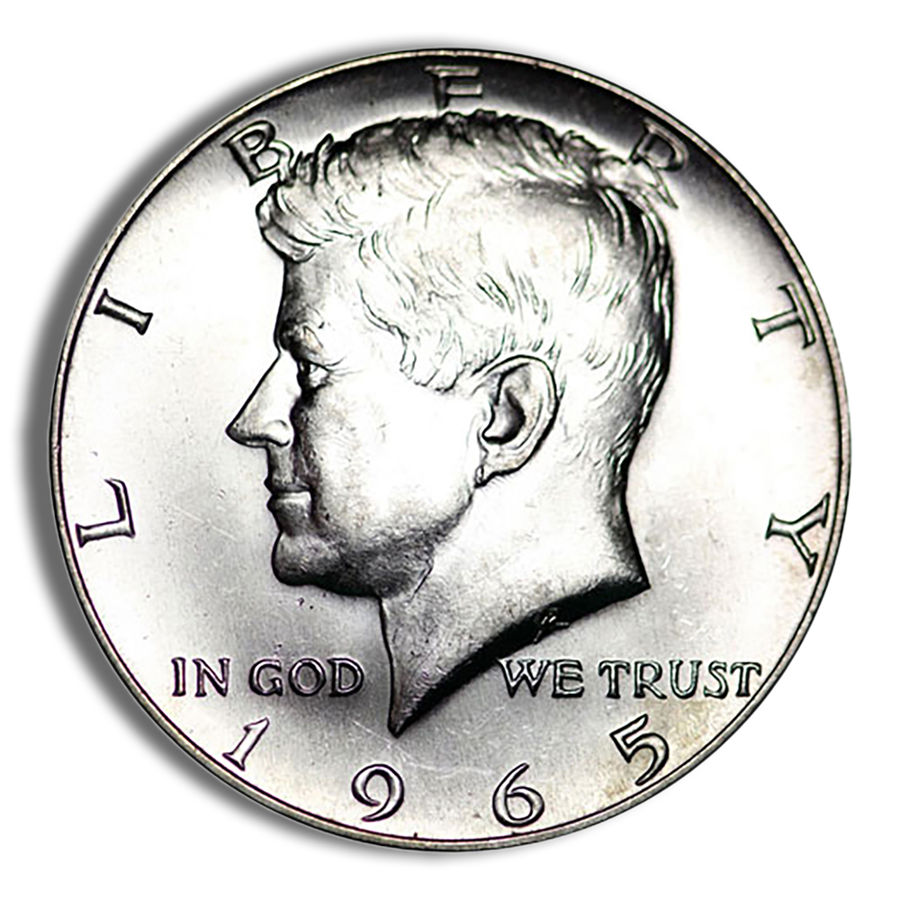 $1 Face Value 40% Silver Kennedy Half Dollars (1965-1969) - Average Circulated