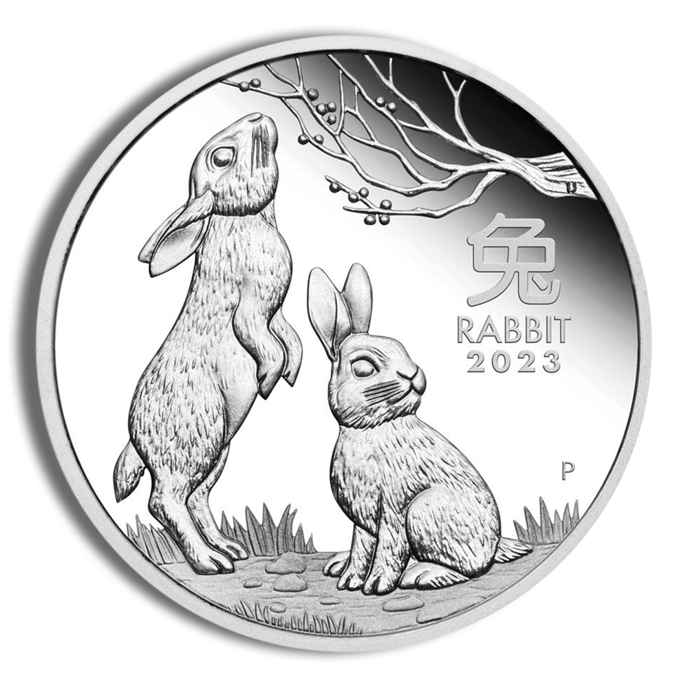 2023 1/2 Oz Australia Silver Year of the Rabbit Proof - BU