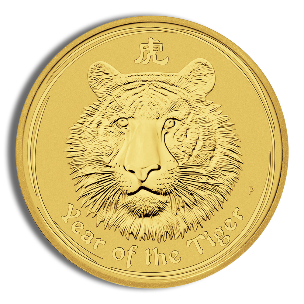 2010 1/2 Oz Australia Gold Lunar Tiger (Series II) - BU