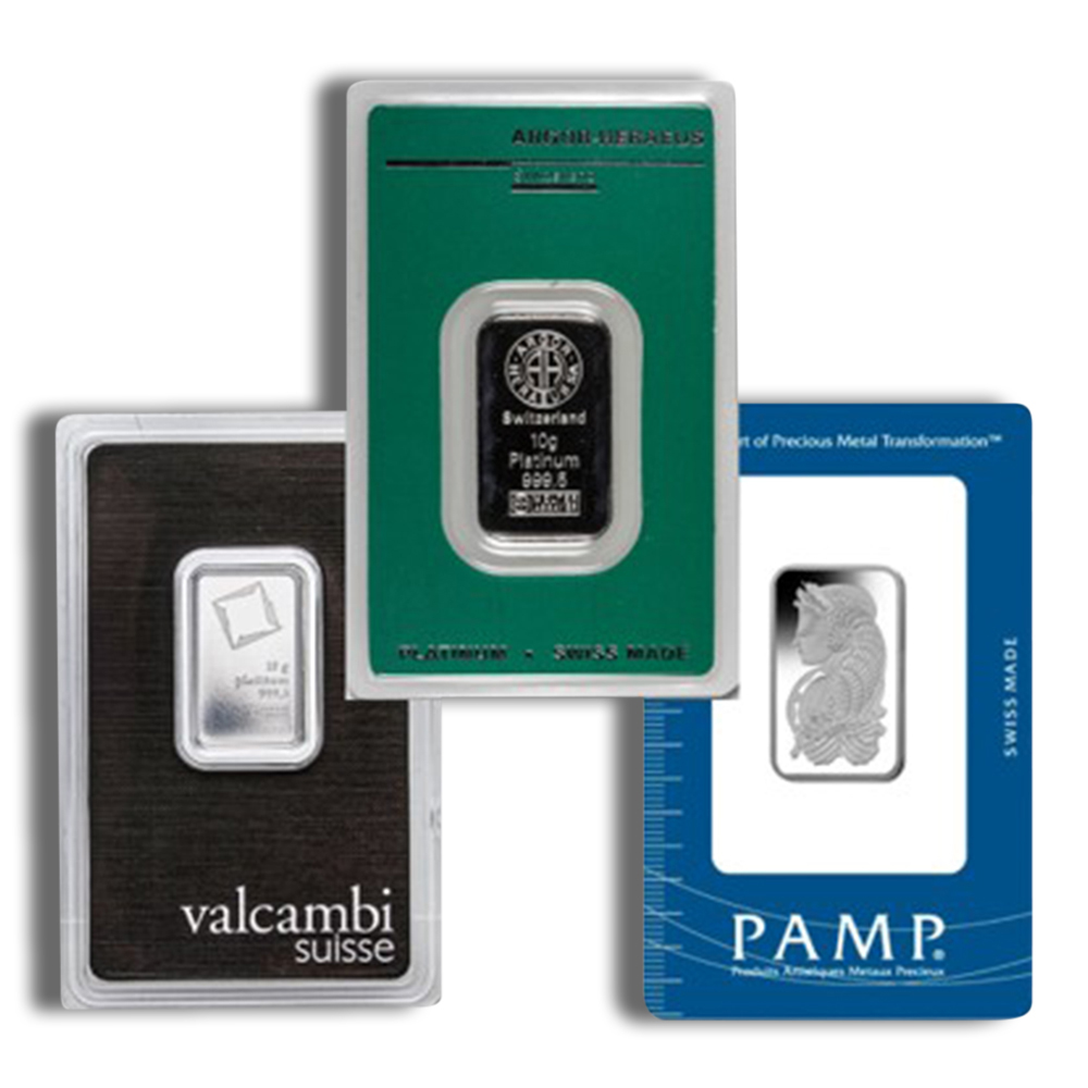 10 Gram Platinum Bar (Random Brand, In Assay Card)