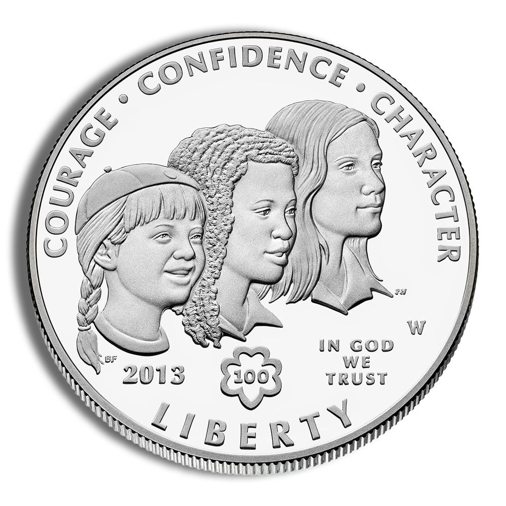 2013-W $1 Girl Scouts Silver Commemorative Proof - BU