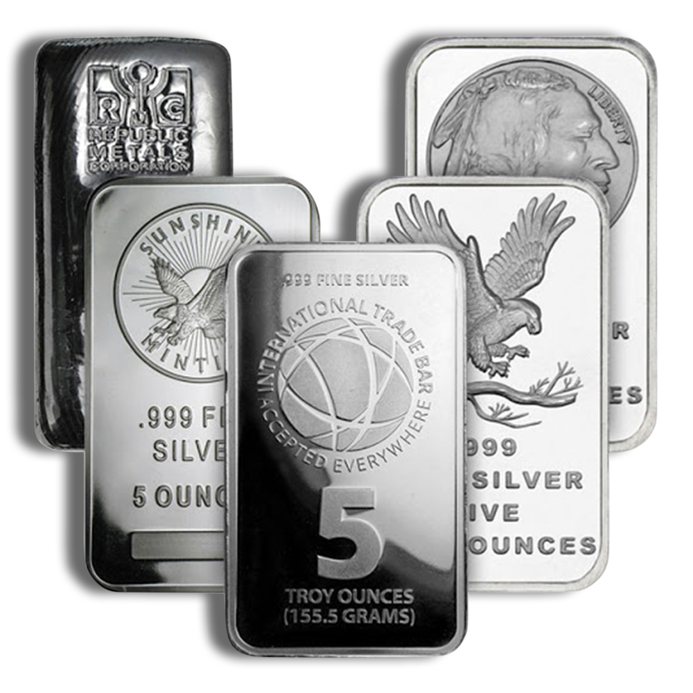 5 Oz Silver Bar (Random Brand)