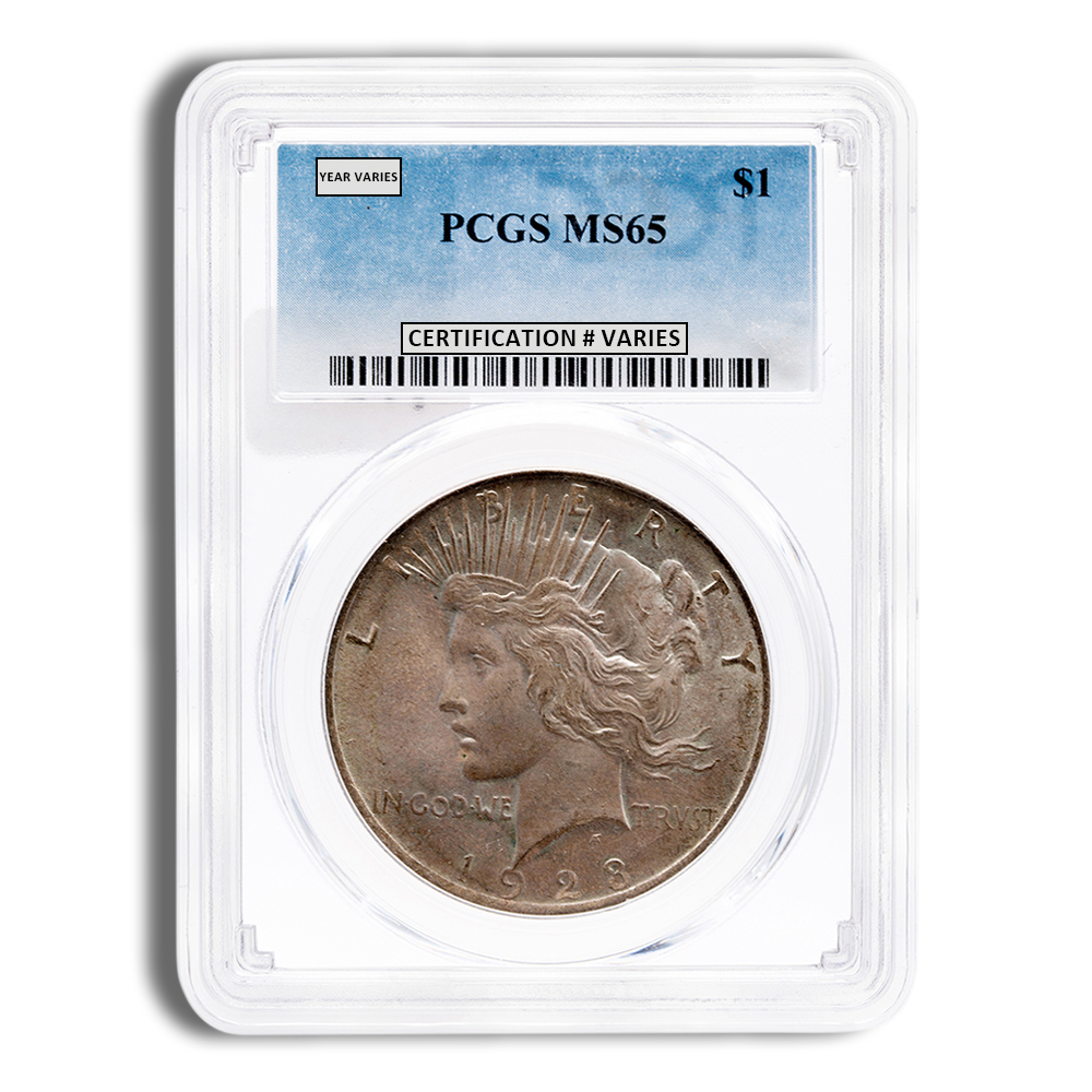 Peace Silver Dollar - PCGS MS65