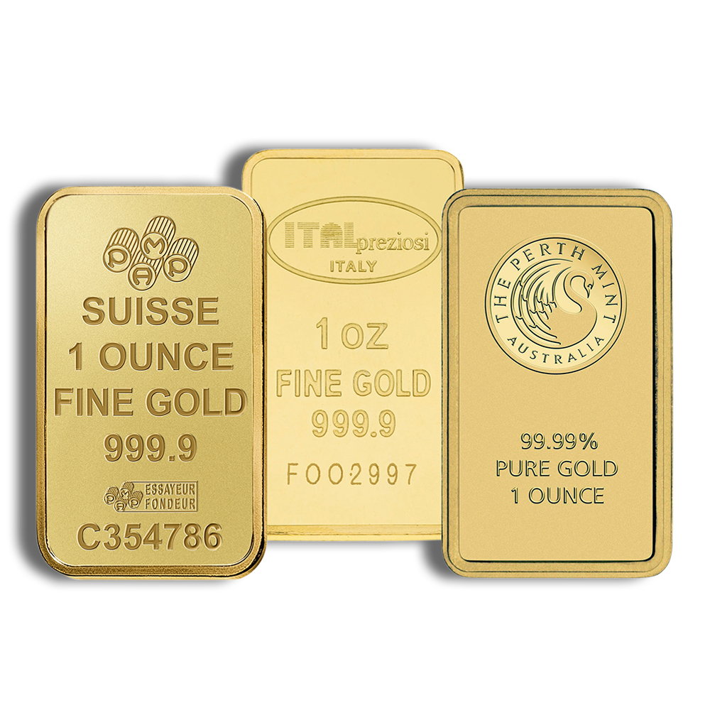 1 Oz Gold Bar (Random Brand, No Assay Card)