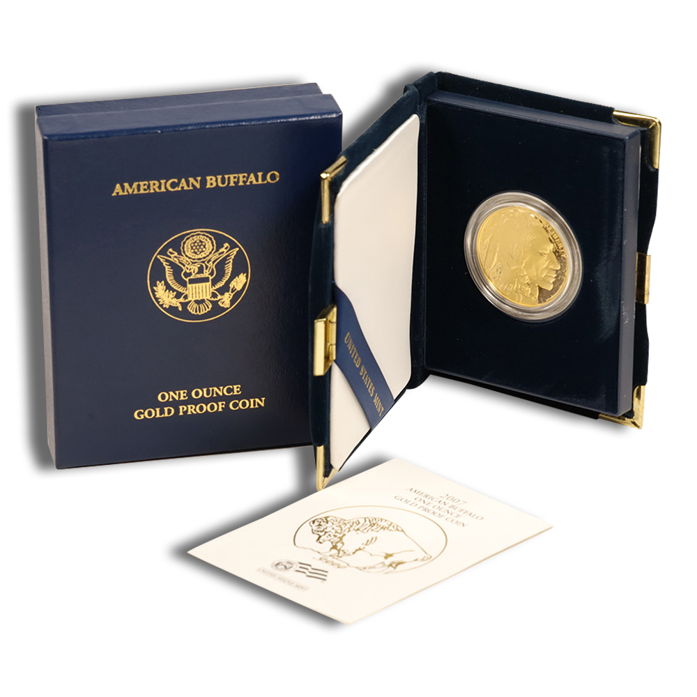 2007-W 1 Oz Proof Gold American Buffalo - BU (with Box and COA)