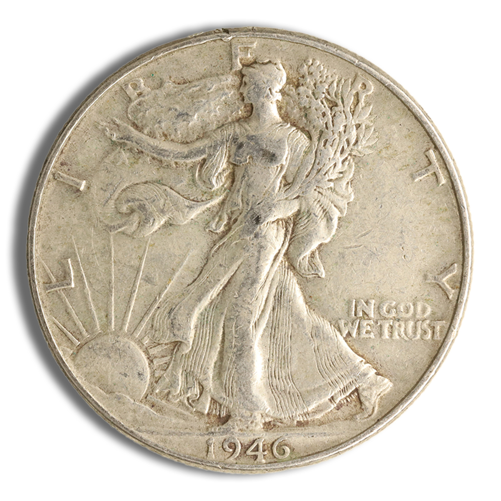 90% Silver Walking Liberty Half Dollars XF - $1 Face Value