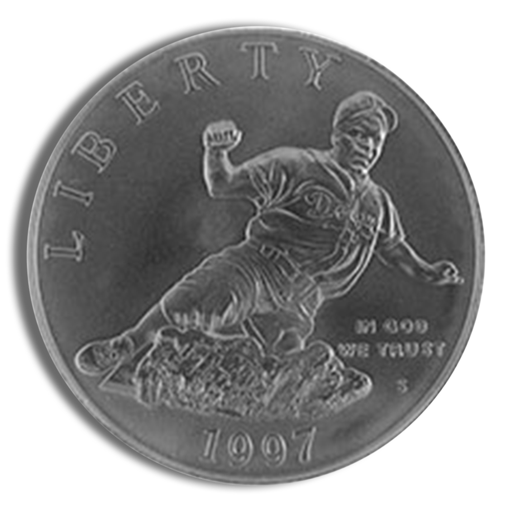 1997-S $1 Jackie Robinson Silver Commemorative Proof - BU