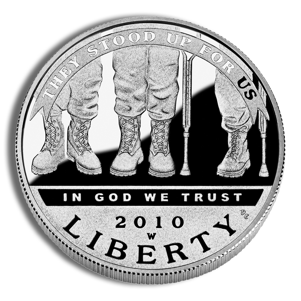 2010-W $1 Disabled Veterans Silver Commemorative Proof - BU