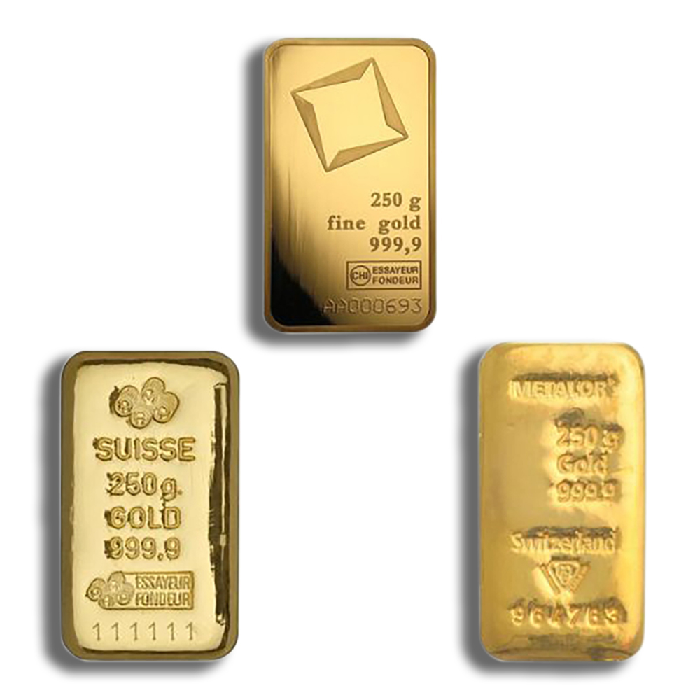 250 Gram Gold Bar (Random Brand)