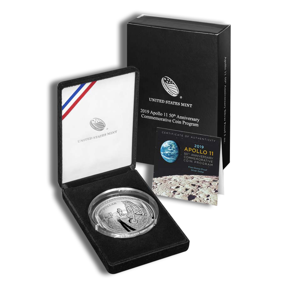 2019-P $1 50th Anniversary Silver Proof Apollo 11 - BU