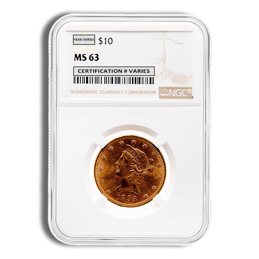 $10 Gold Liberty Eagle - NGC MS63 (Random Year)