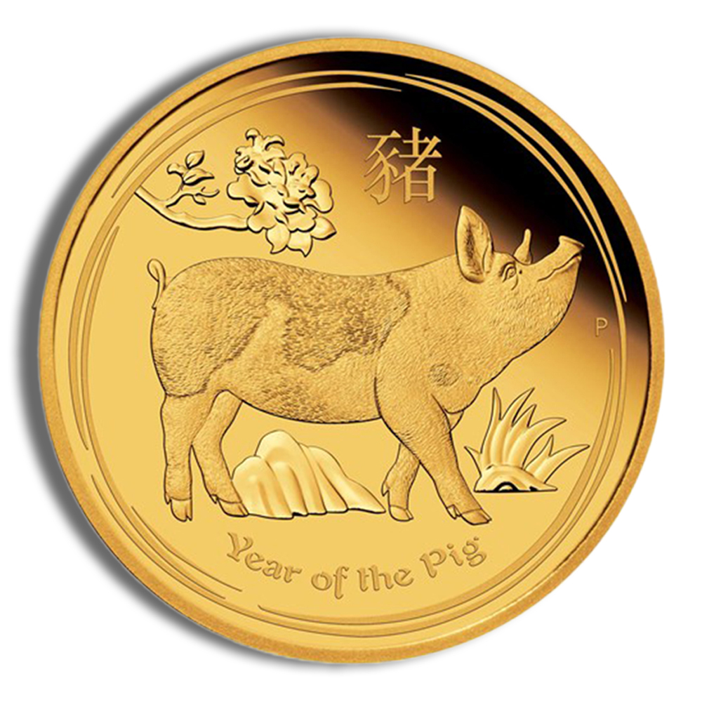 1996 1/4 Oz Australia Gold Lunar Rat (Series I) - BU