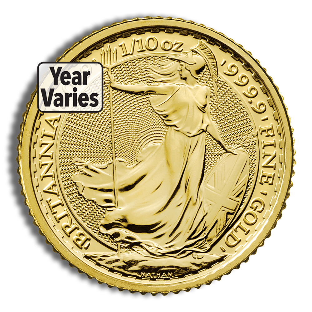 1/10 Oz Gold Great Britain Britannia - BU (Random Year)