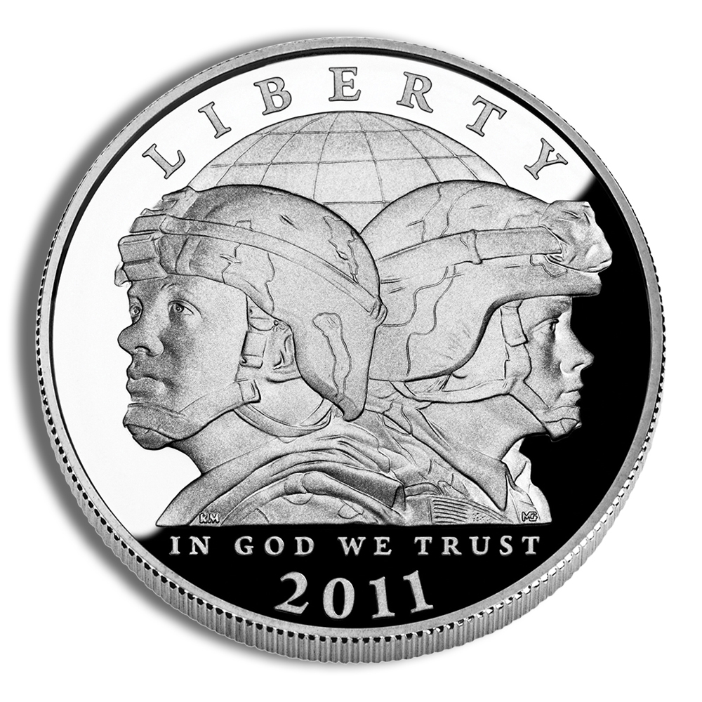 2011-P $1 US Army Silver Commemorative Proof - BU