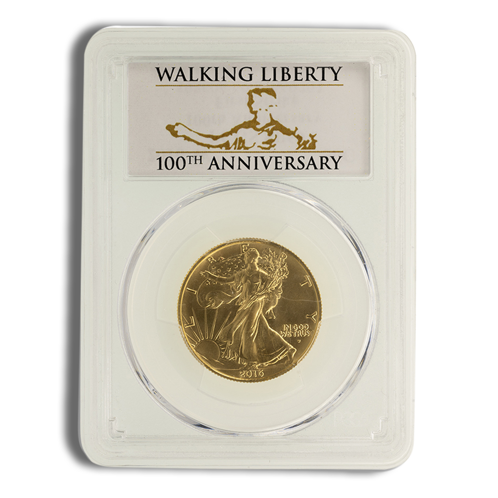 2016-W 1/2 Oz Gold Walking Liberty Centennial - PCGS SP69