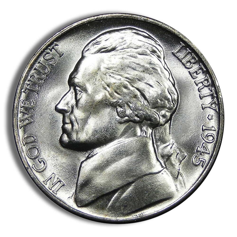 1942-1945 35% Silver War Nickel - Average Circulated