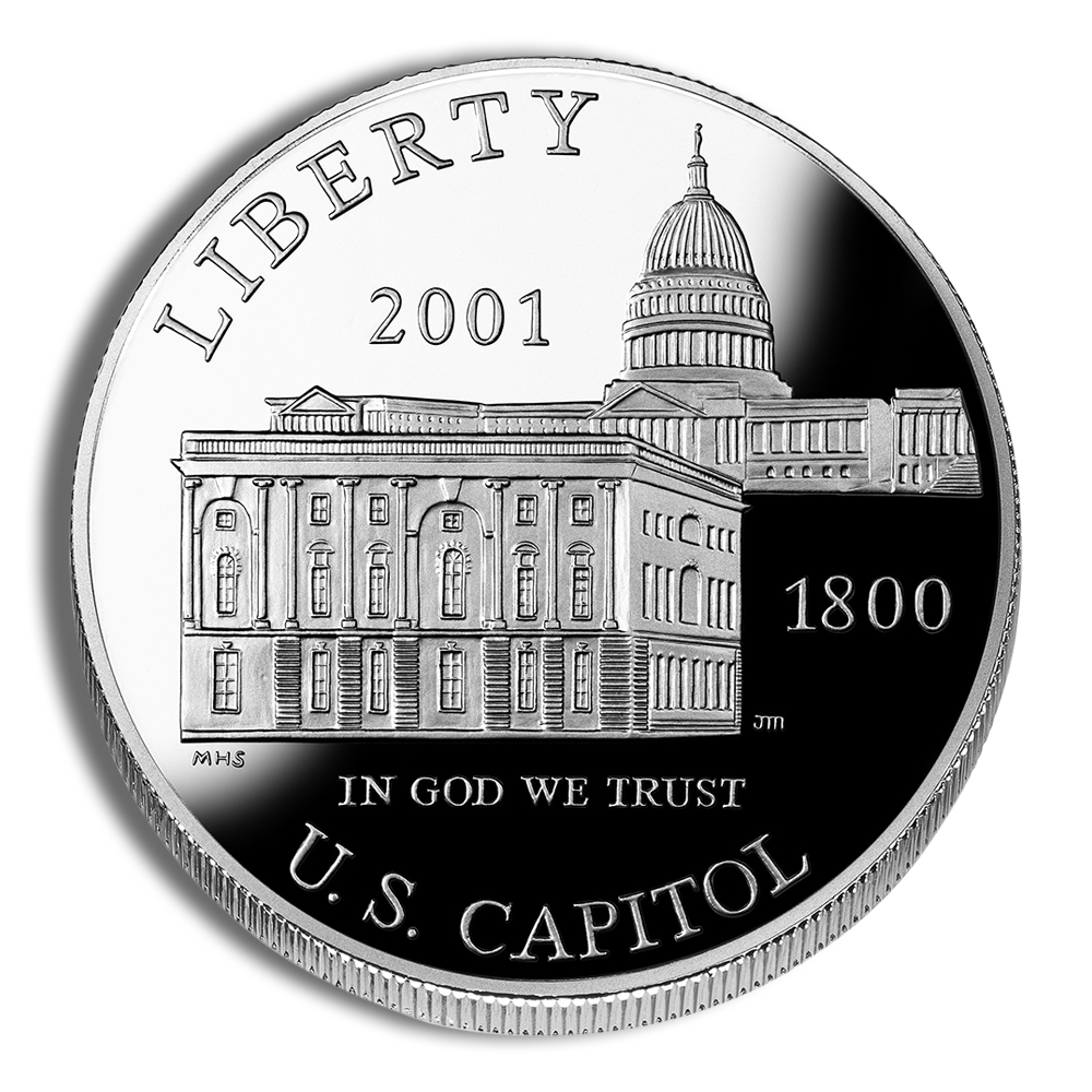 2001-P $1 Capitol Visitor Center Silver Commemorative Proof - BU