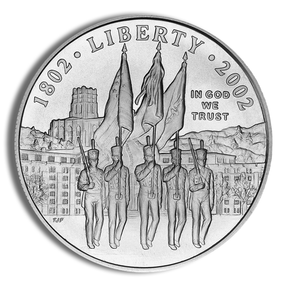 2002-W $1 West Point Silver Commemorative - BU