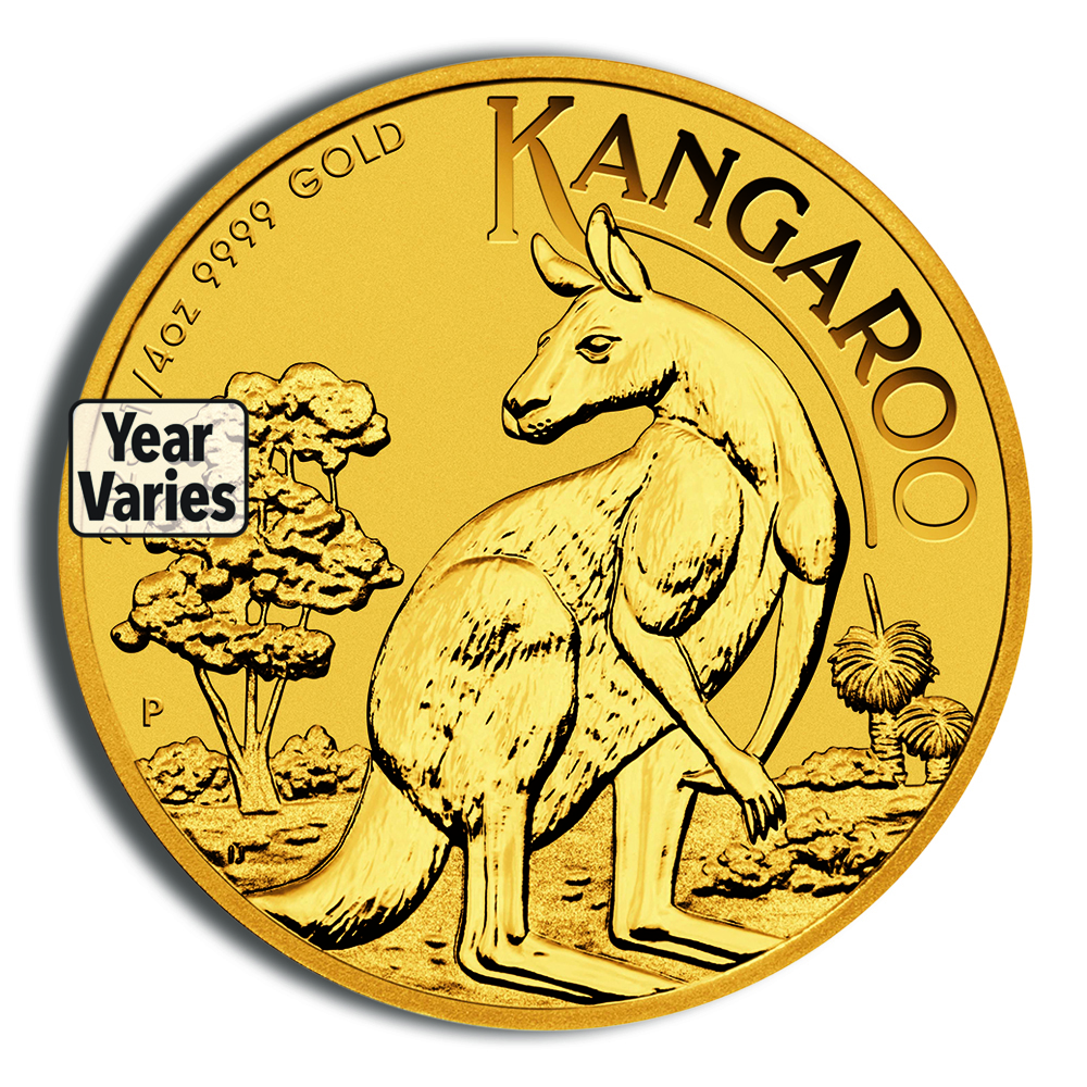 1/4 Oz Australia Kangaroo Gold Coin - BU (Random Year)